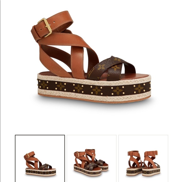Louis Vuitton Shoes - Louis Vuitton Boundary Flatform Sandals 39